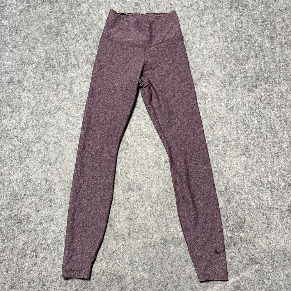 Nike Dri Fit One Legend Leggings Womens XS Plum Purple Ten Less Plastic Bottles